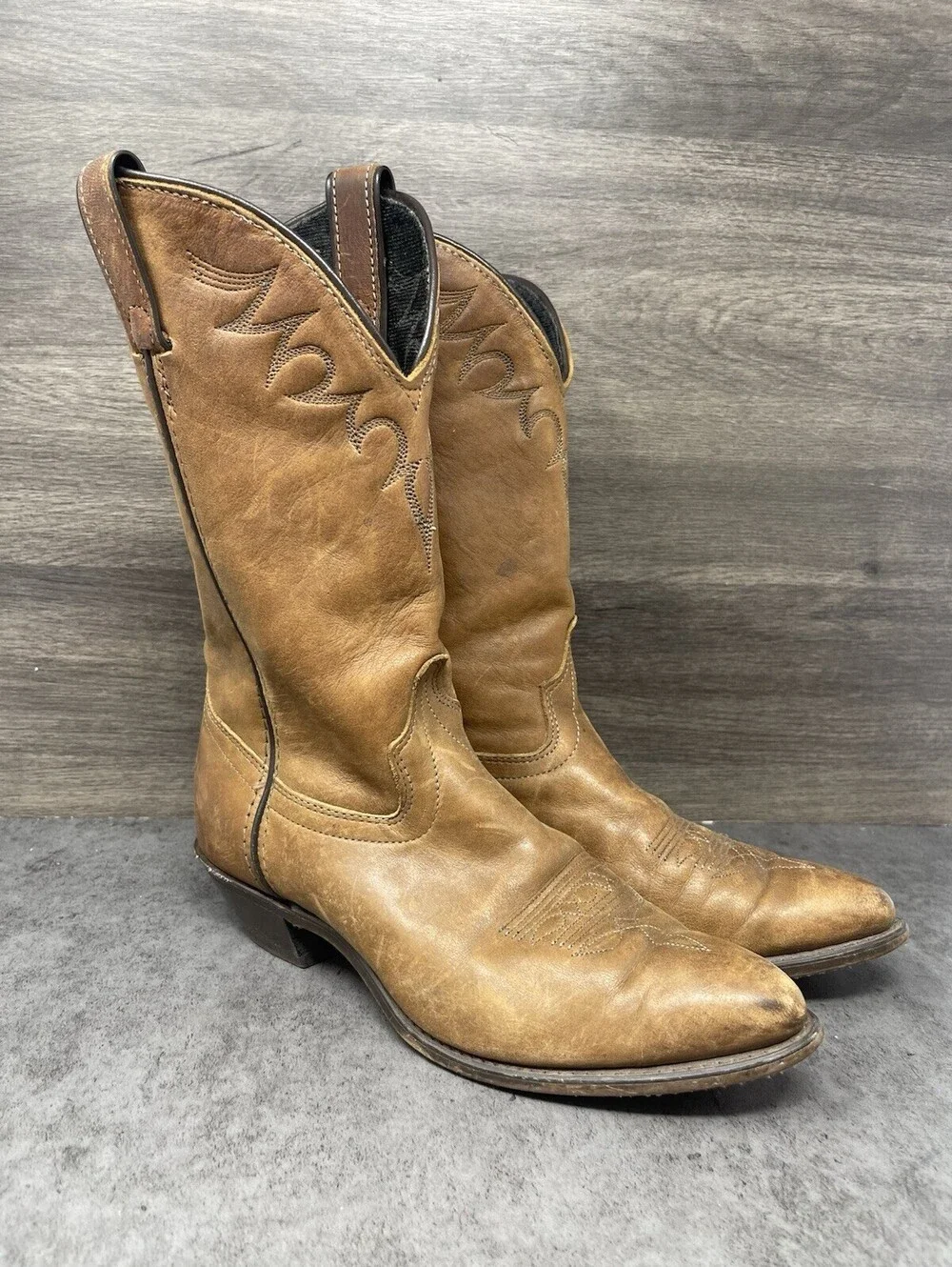 Laredo Cowboy Boots Womens Size 8 Brown Leather Western